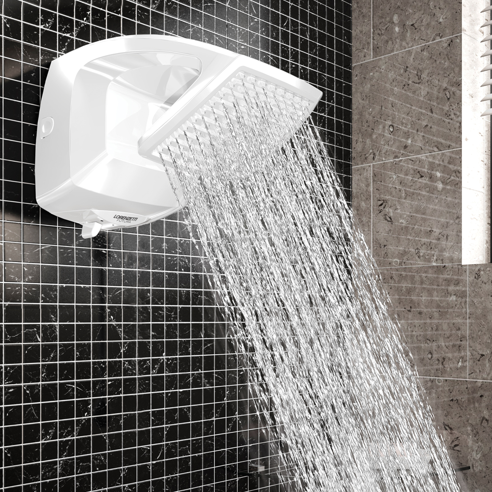 Accesorios ducha Futura cromo + toma de agua