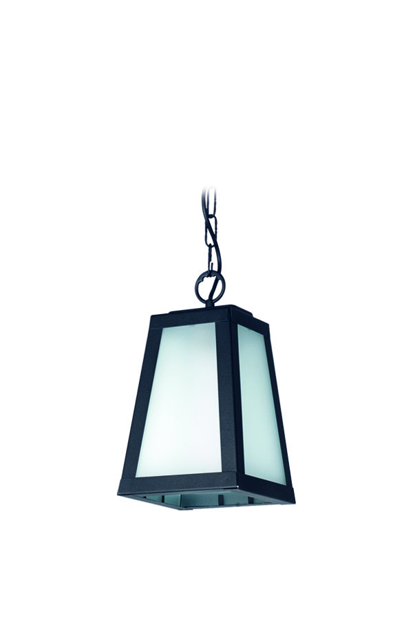 Farol Colgante 1 Luz Piramide Negro E27