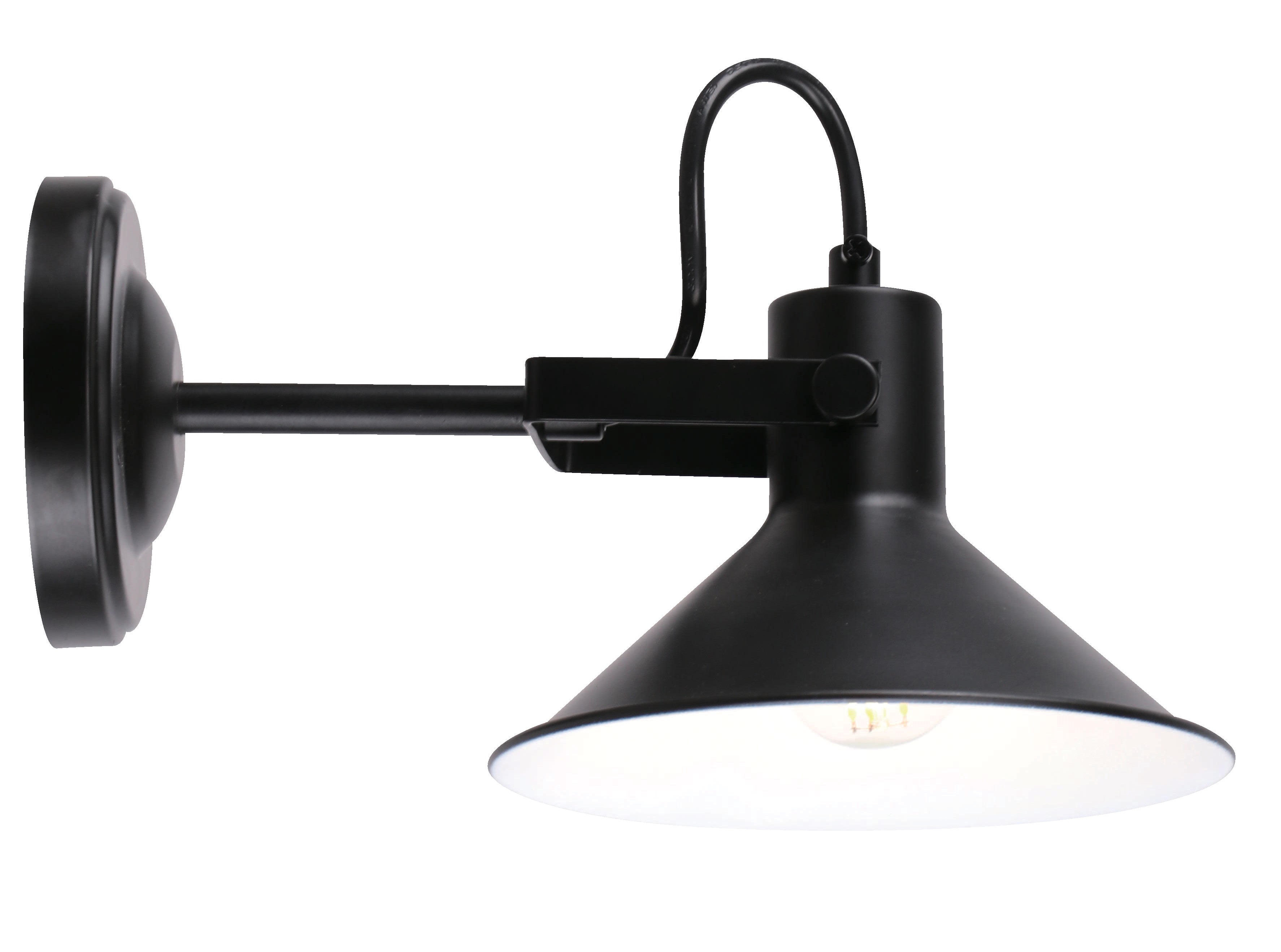 APLIQUE 1 LUZ MARIANO NEGRO E27 60W