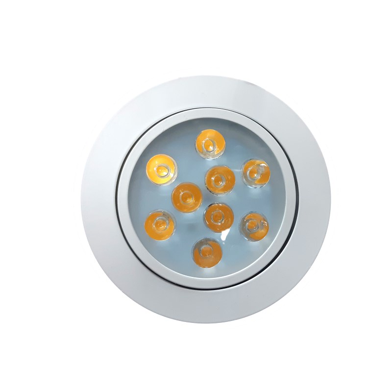 Spot de Embutir LED VCP 9x1W Blanco Luz Cálida