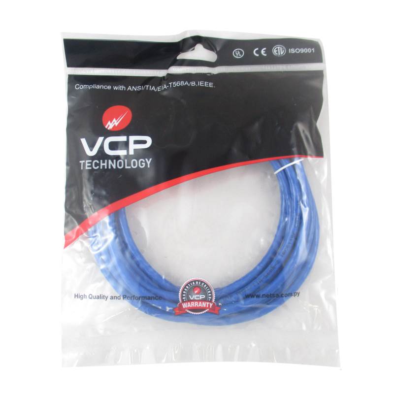 Patch Cord Cat.6 3Mts Azul