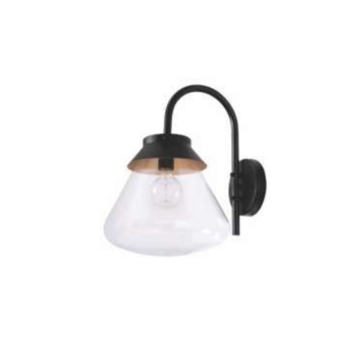  APLIQUE JARDIN 1L E27 VIDRIO Y METAL 