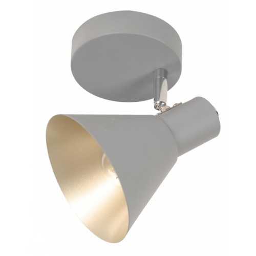APLIQUE 1 LUZ OSCAR GRIS E14