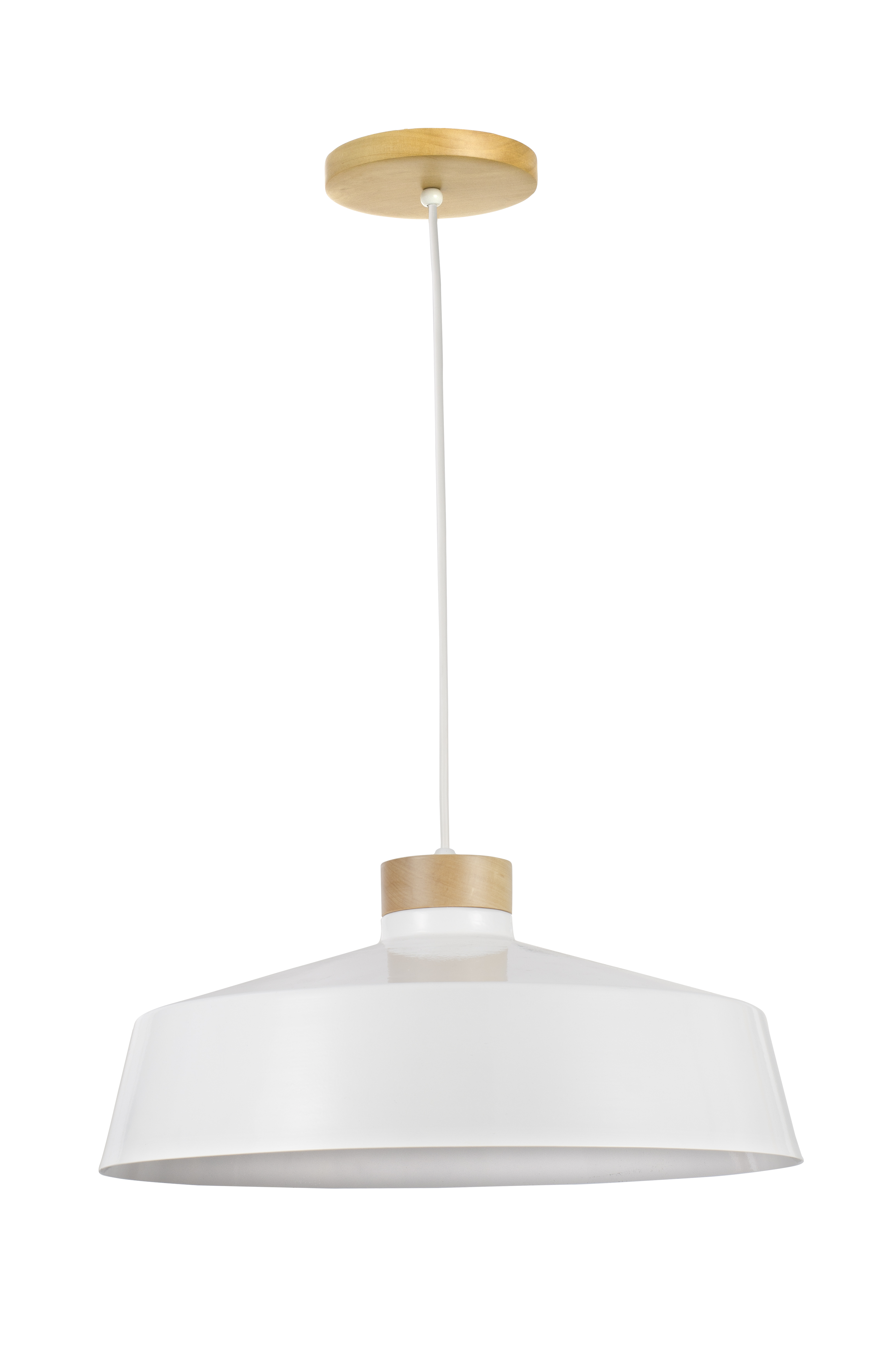  COLGANTE VIBRANCE 1L E27 CHAPA BLANCA Y MADERA 
