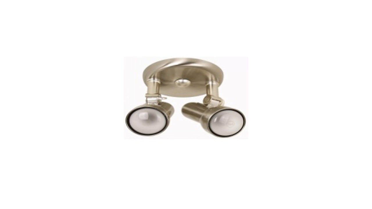 SPOT 2 LUCES P/R63 60W NIQUEL SATINADO
