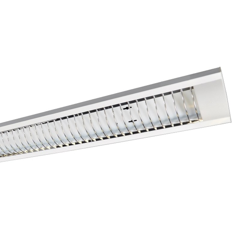Artefacto Adosar Electrónico 2x18W con Equipo y Rejilla VCP