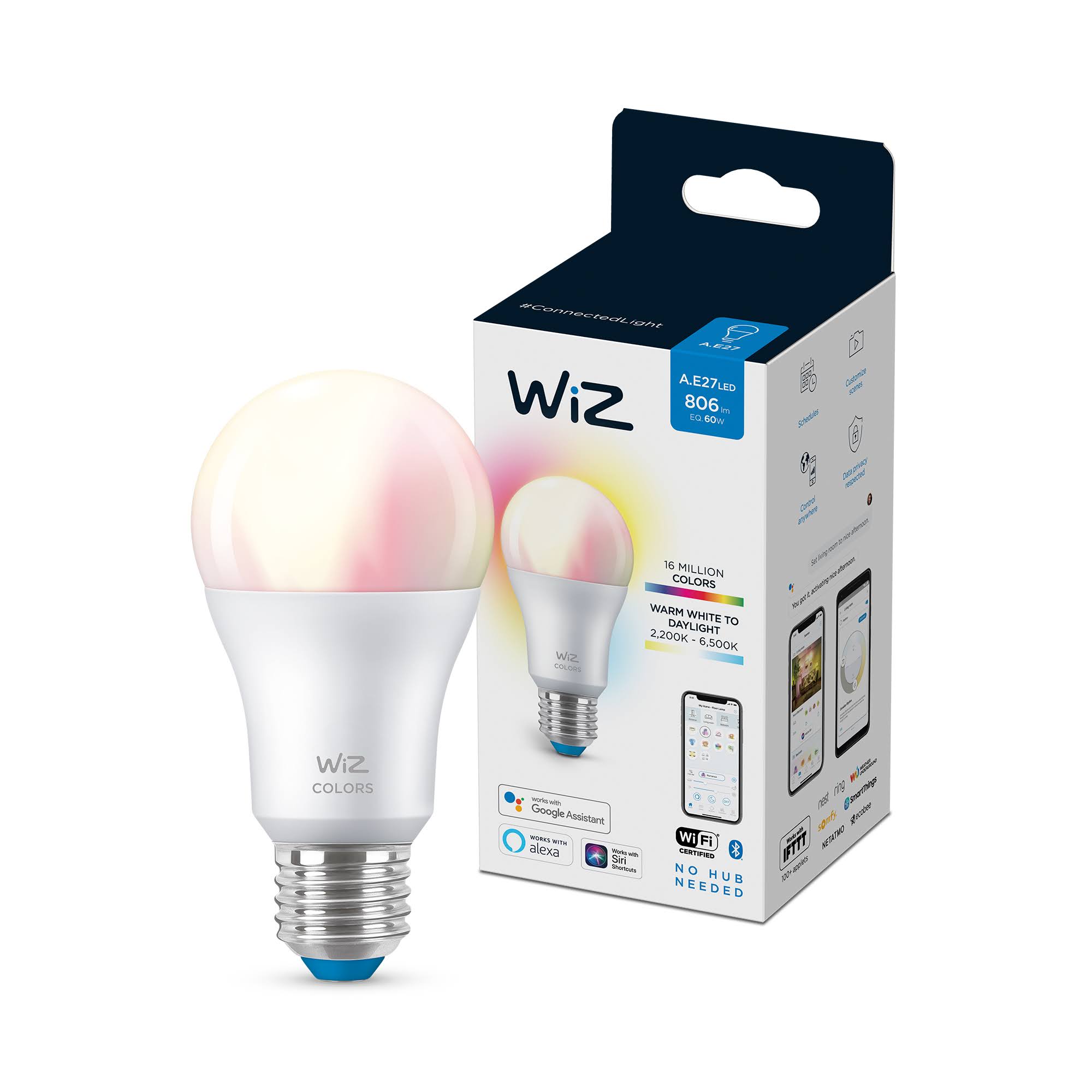 LAMPARA LED SMART WIZ 9W E27 RGB