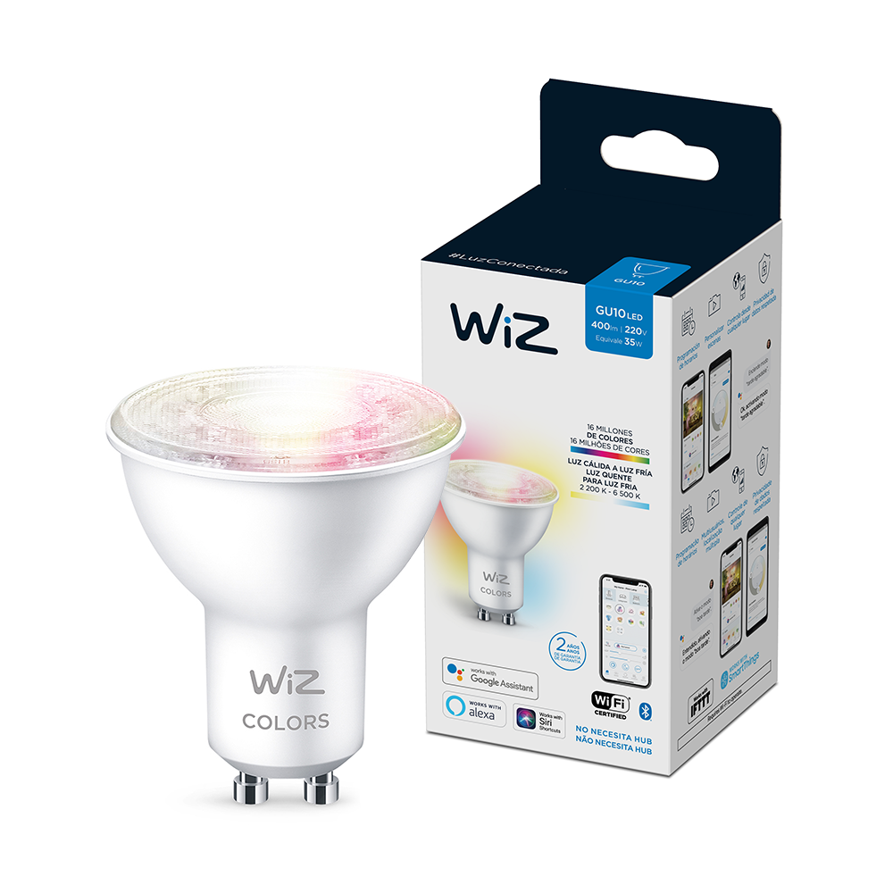 LAMPARA LED DICROICA SMART WIZ GU10 4,9W RGB