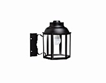FAROL HEXAGONAL NEGRO E27 C/ FIJACION ESQUINERO