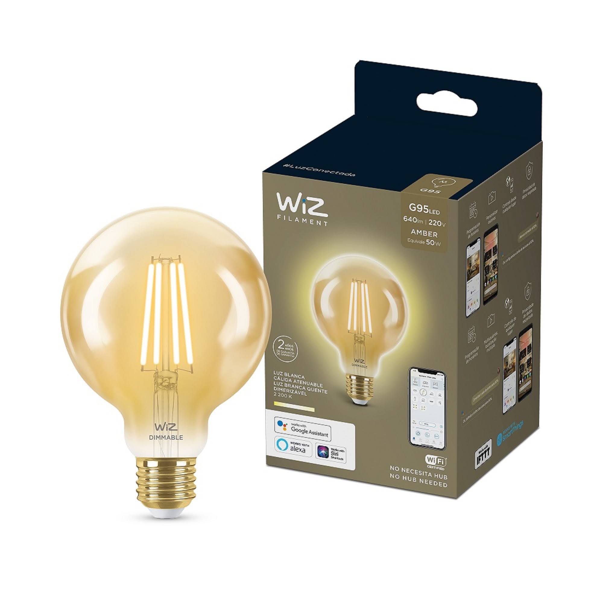 LAMPARA LED SMART WIZ VINTAGE 7W  E27 G95 GLOBO