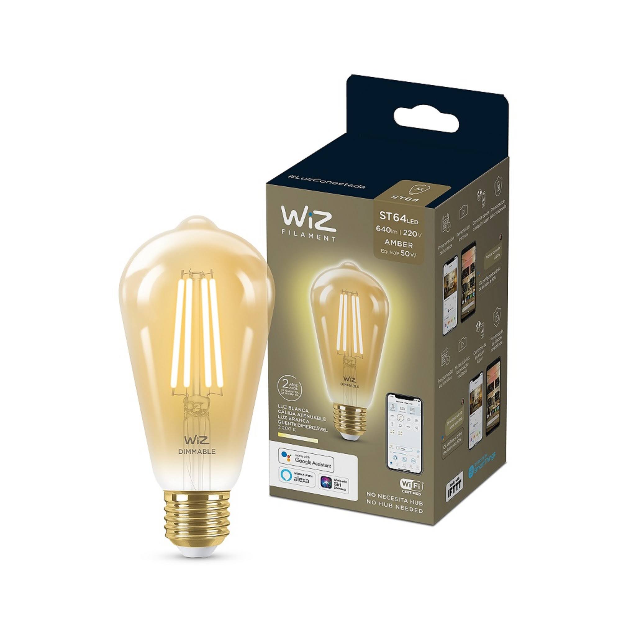 LAMPARA LED SMART WIZ VINTAGE 7W E27 ST64 PERA 