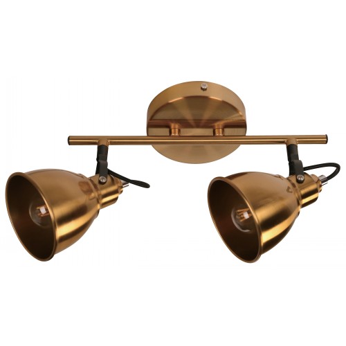 APLIQUE 2 LUCES ARIEL COBRE E14 40W