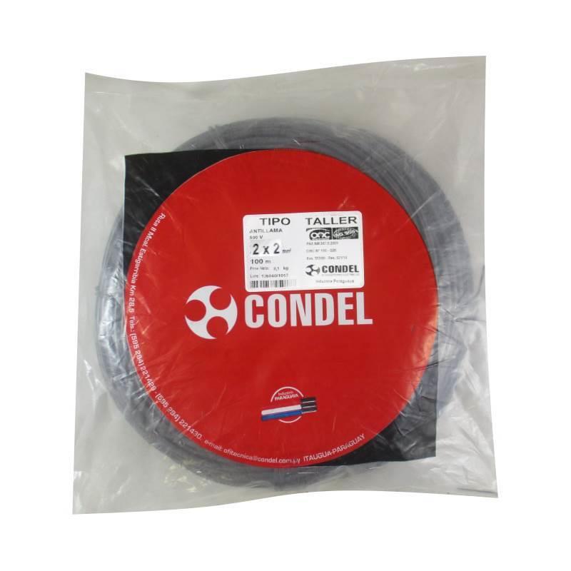 Cable Tipo Taller Condel 2x2,00mm2 - Paquete 100Mts.