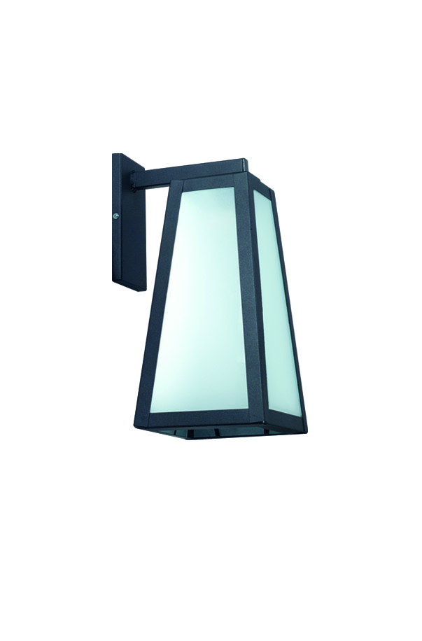 Farol 1 Luz Piramide Negro E27
