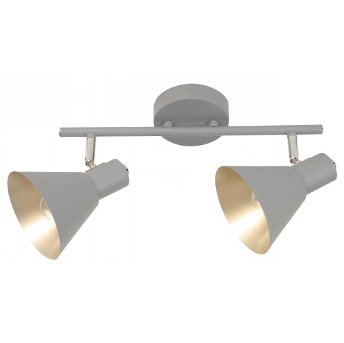 APLIQUE 2 LUCES OSCAR GRIS E14