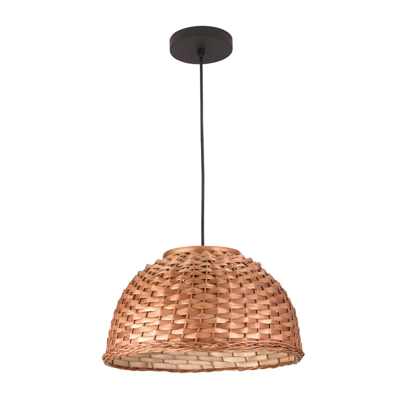 COLGANTE MIMBRE 1L E27 35CM CUP ABIERTA