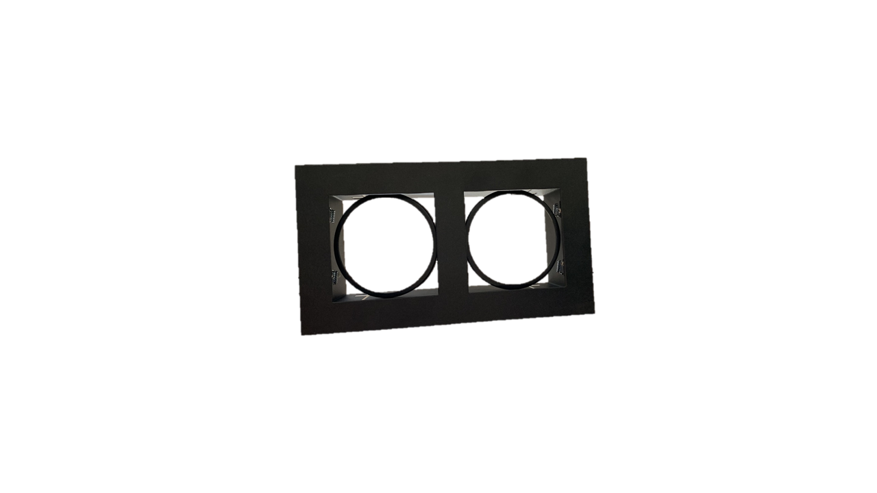 SPOT EMB 2 LUCES TETRIS NEGRO  AR111  18X33