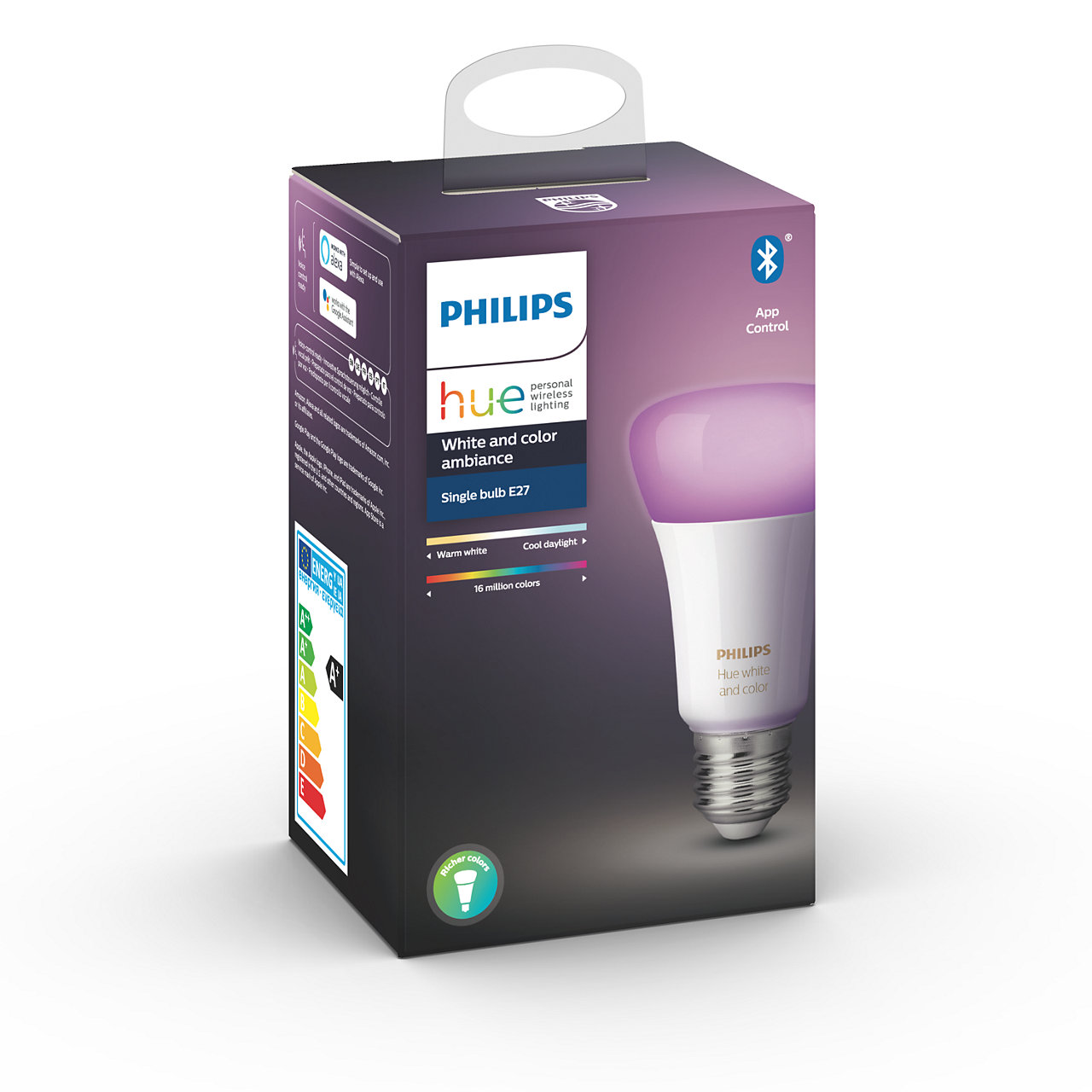 Kit de iniciación de 2 Bombillas LED E27 de Philips Hue luz blanca y de  color