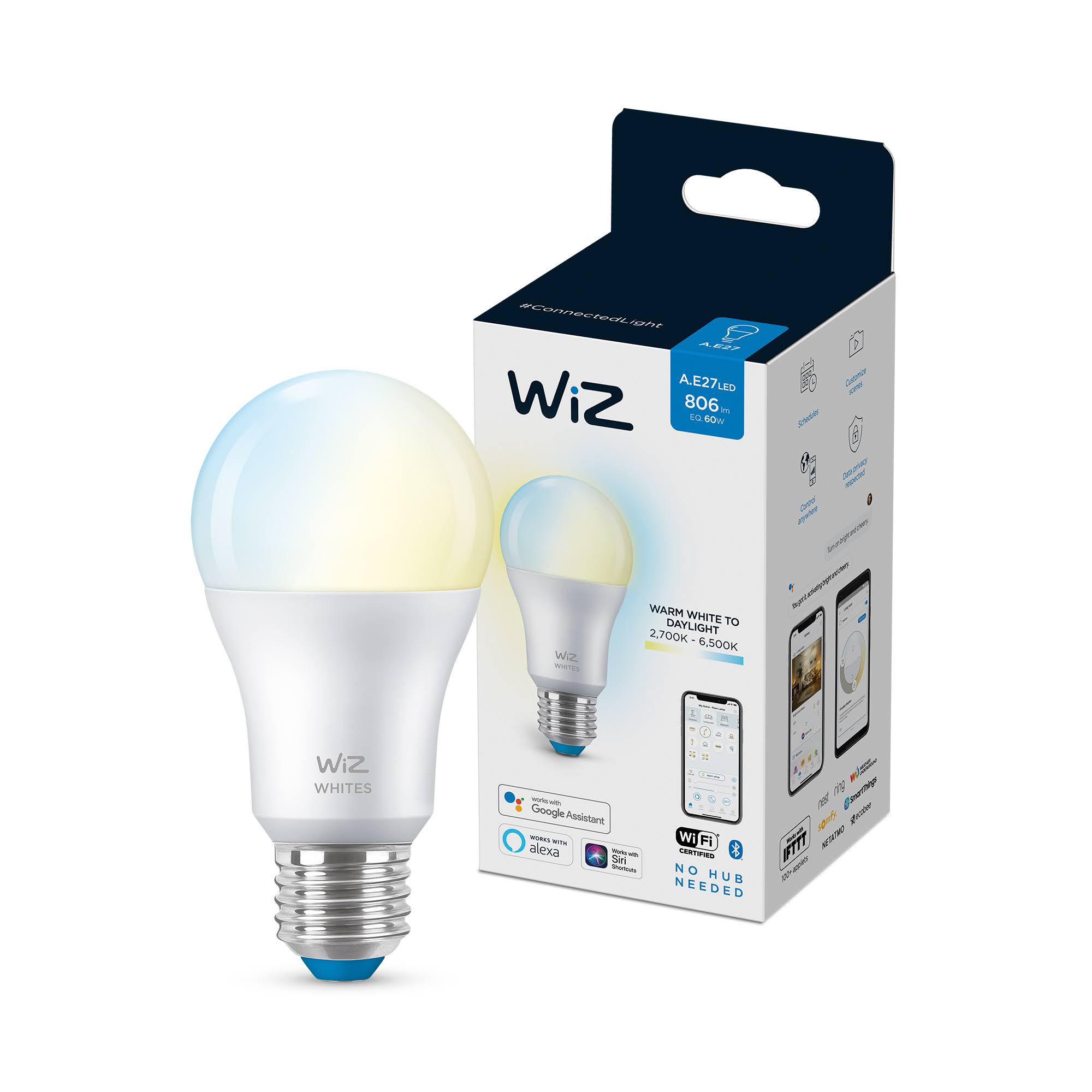 LAMPARA LED SMART WIZ 9W E27 CALIDO/FRIO