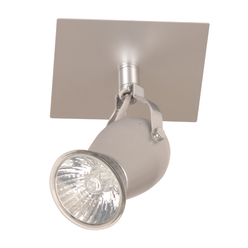 Aplique 1 Luz GU10 50W Plata