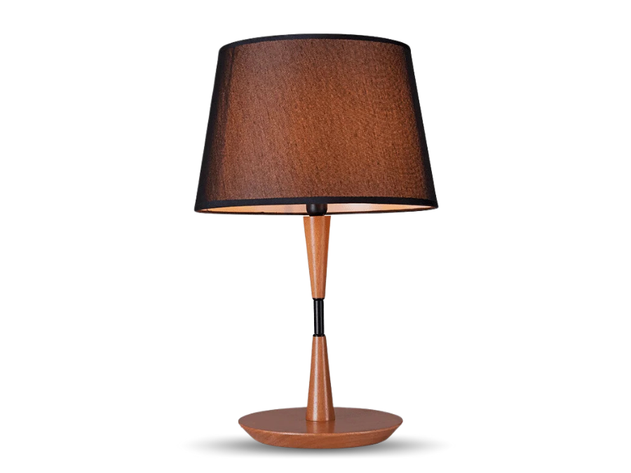 VELADOR DE MESA ESTANDAR E27 PANT NEGRA
